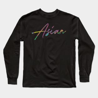 Asian - 90s Style Typography Design Long Sleeve T-Shirt